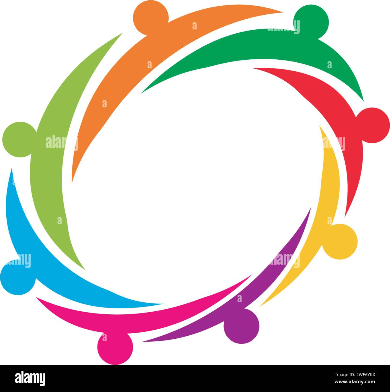 Comunità, rete e icona sociale modello di progettazione. Illustrazione Vettoriale