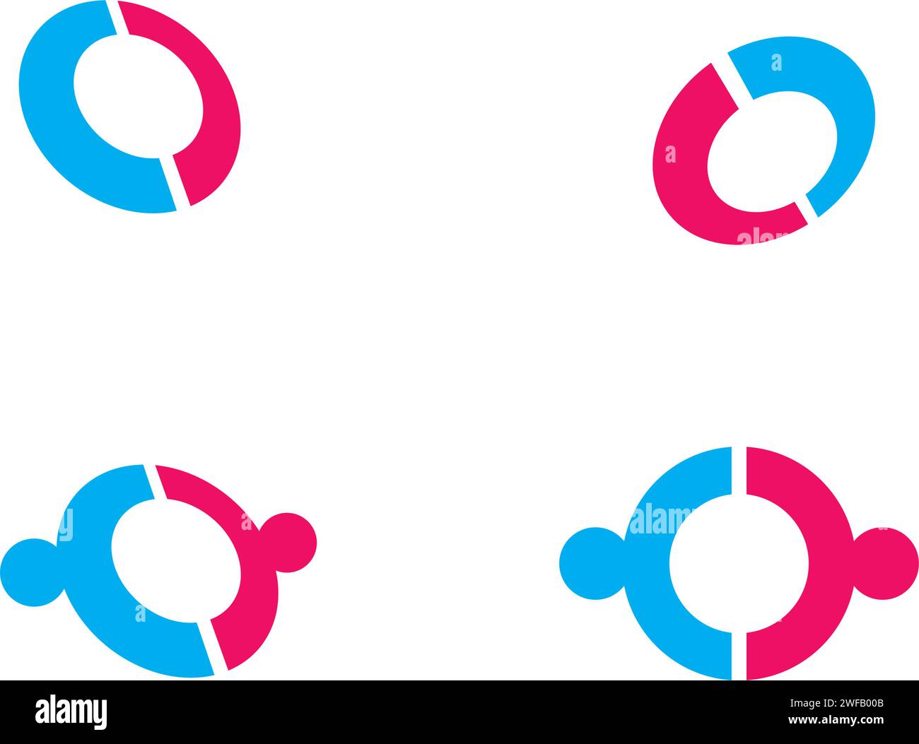 Comunità, rete e icona sociale modello di progettazione. Illustrazione Vettoriale