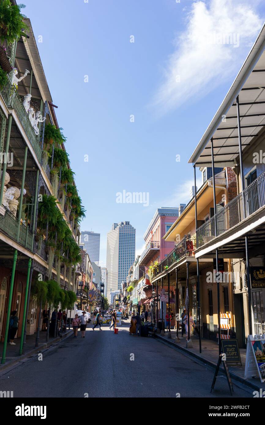 Skyline del quartiere francese di New Orleans Foto Stock