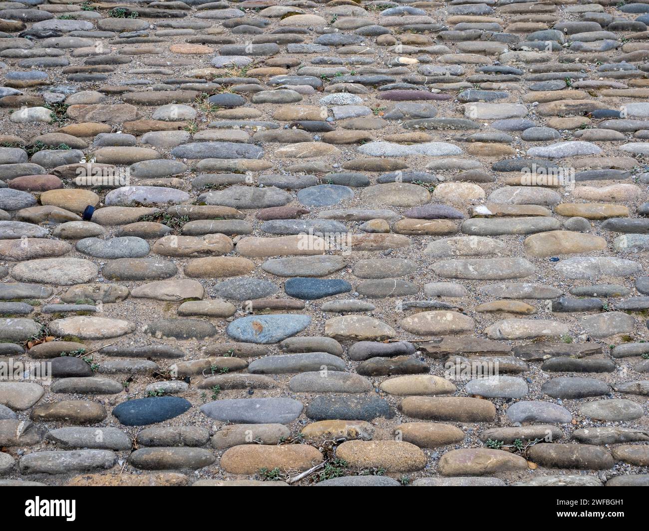 Sfondo di una pavimentazione in pietra. Texture muro di pietra Foto Stock