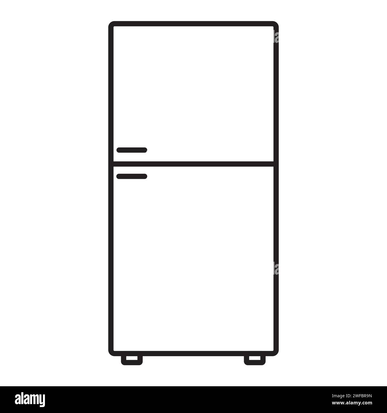 Icona frigo. Simbolo della cucina. Elettrodomestici. Design semplice. Arte piatta. Concetto alimentare. Illustrazione vettoriale. Immagine stock. EPS 10. Illustrazione Vettoriale