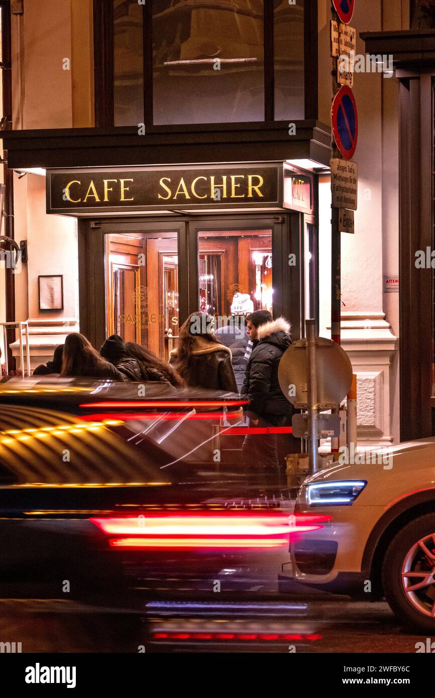 Cafe Sacher Vienna Ausria Foto Stock