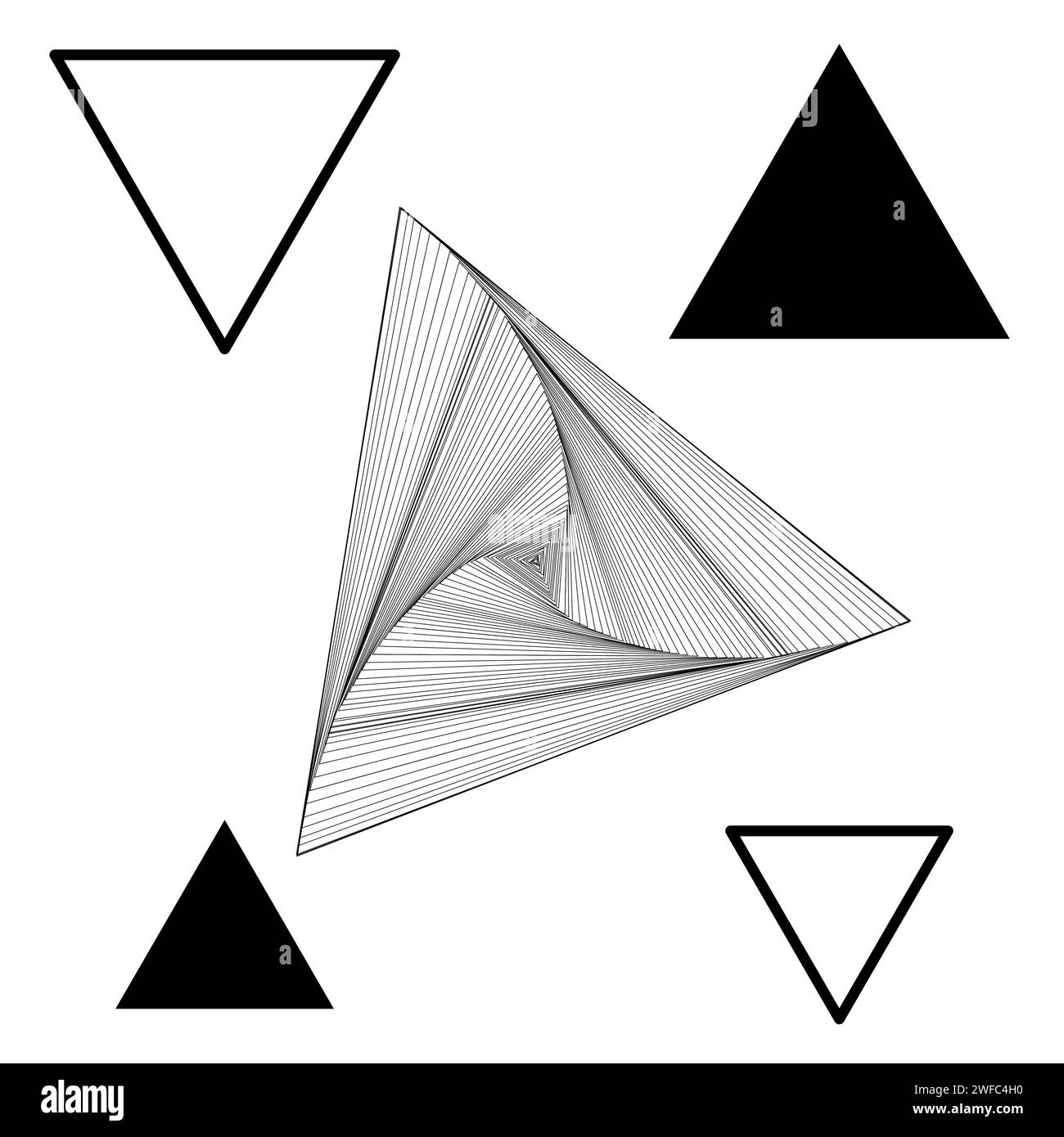 Mesh triangolare astratta. Sfondo del vettore del flusso di dati digitale. Mesh hipster. Illustrazione vettoriale. Immagine stock. EPS 10. Illustrazione Vettoriale