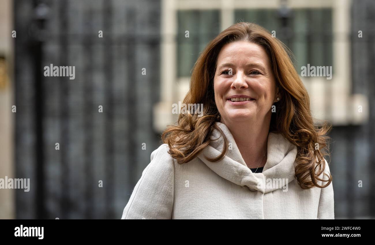 Londra, Regno Unito. 30 gennaio 2024. Gillian Keegan, Segretario per l'istruzione, ad una riunione di gabinetto al 10 di Downing Street Londra. Crediti: Ian Davidson/Alamy Live News Foto Stock