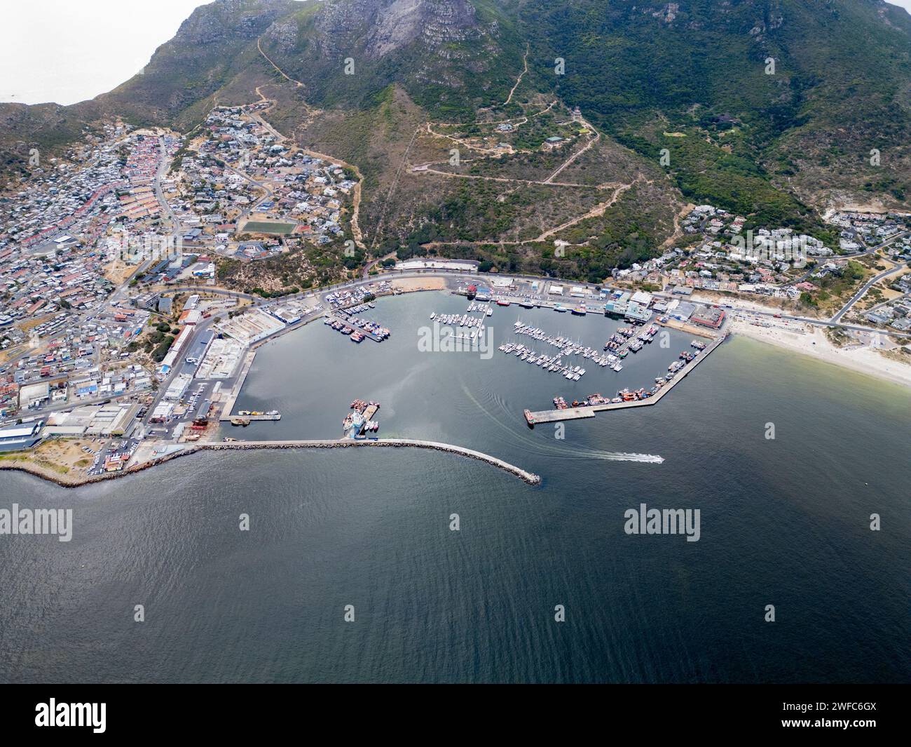 Hout Bay Harbour, Hangberg, Hout Bay, città del Capo, Sudafrica Foto Stock