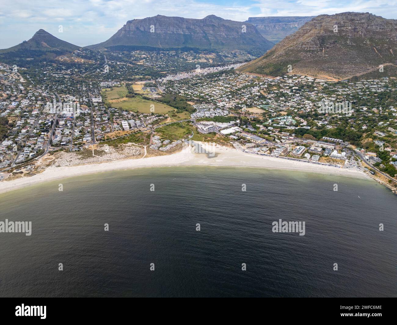 Hout Bay Beach, Hout Bay, città del Capo, Sud Africa Foto Stock
