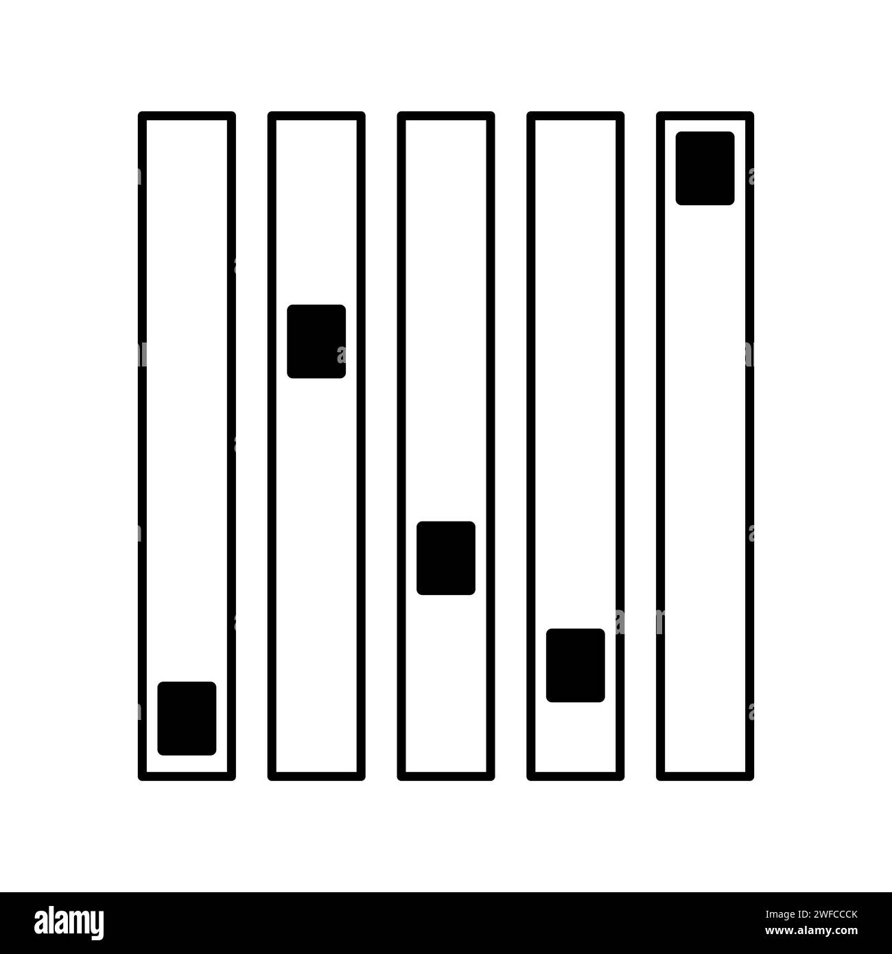 Pulsante con cursori icona mixer. Interfaccia computer. Illustrazione vettoriale. Immagine stock. EPS 10. Illustrazione Vettoriale