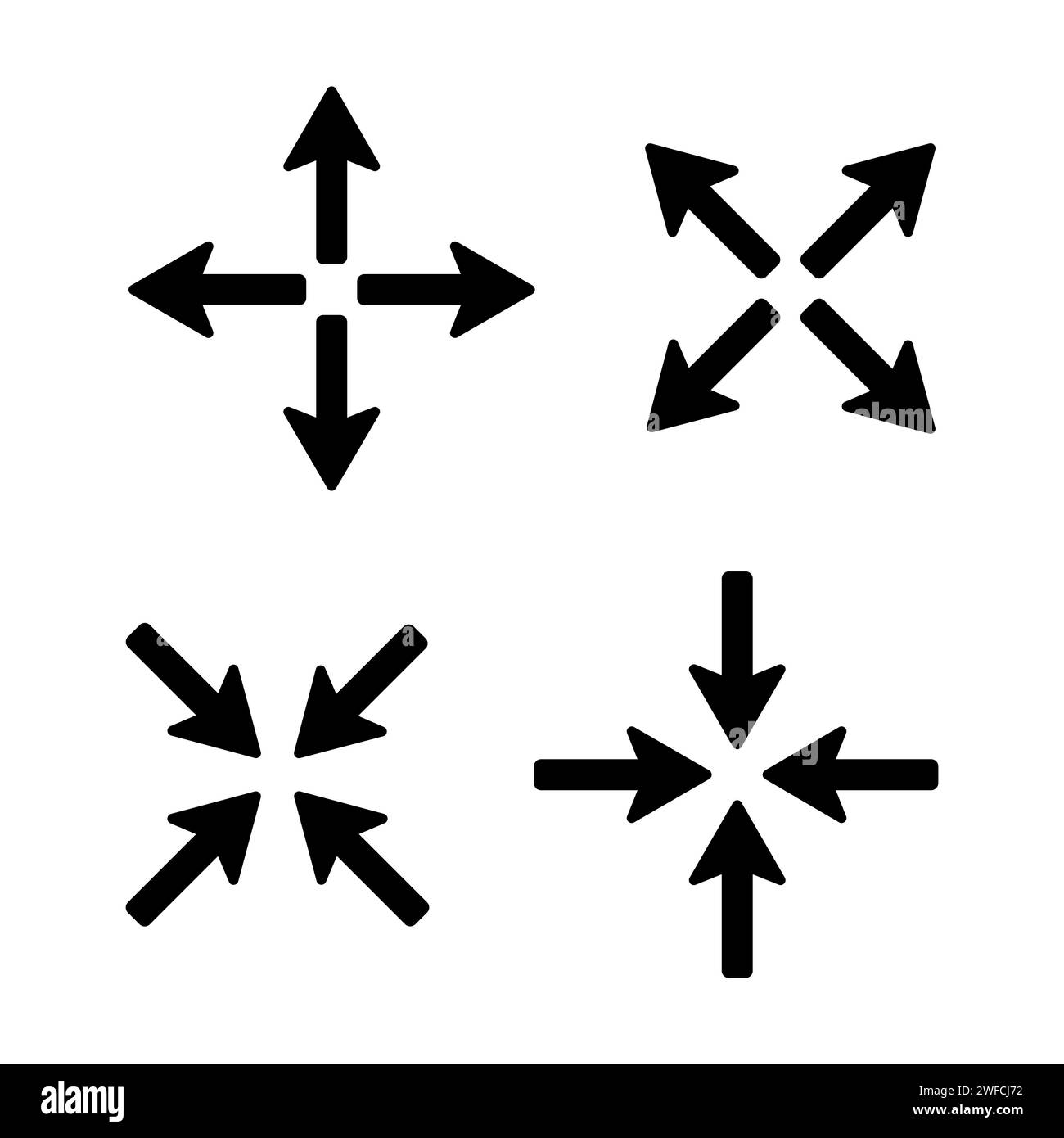 Le frecce piatte sono incrociate per la progettazione di marketing. Concetto di squadra. Illustrazione vettoriale. immagine stock. EPS 10. Illustrazione Vettoriale