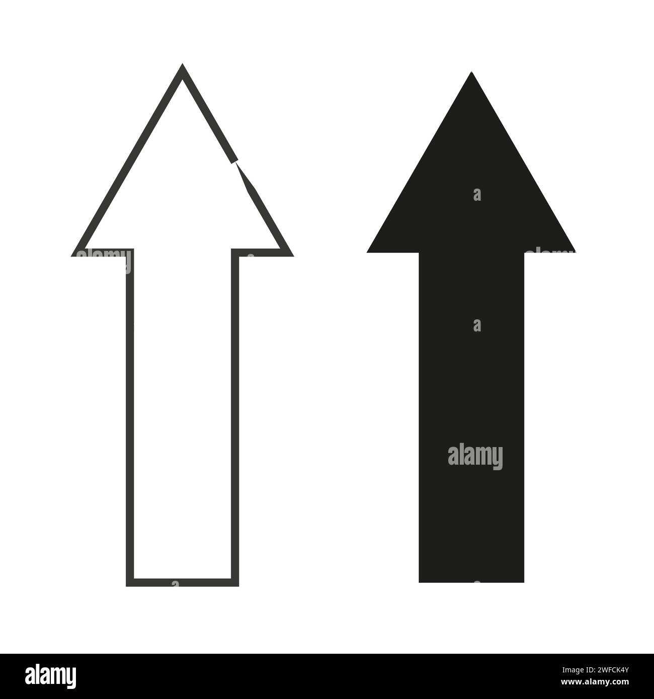 Frecce univoche rivolte verso l'alto. Esclusivo design a freccia. immagine stock. EPS 10. Illustrazione Vettoriale