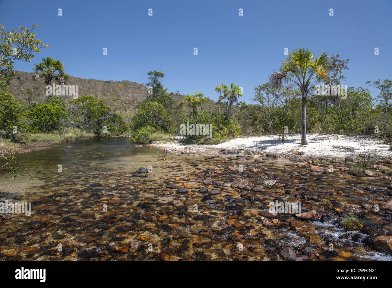 Rapide del fiume São Felix - APA - area di protezione ambientale Paviera alto - Chapada dos Veadeiros - Foto Stock