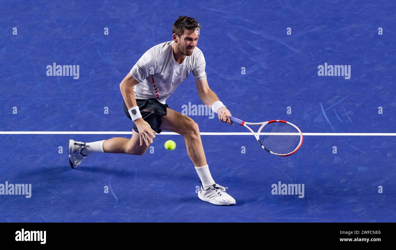 Rafael NADAL (ESP) vs Cameron NORRIE (GBR) durante il loro Singles Final Match dell'Abierto Mexicano Telcel presentado por HSBC all'Arena GNP Seguros il 26 febbraio 2022 ad Acapulco, Messico. Foto di Victor Fraile / Power Sport Images Foto Stock