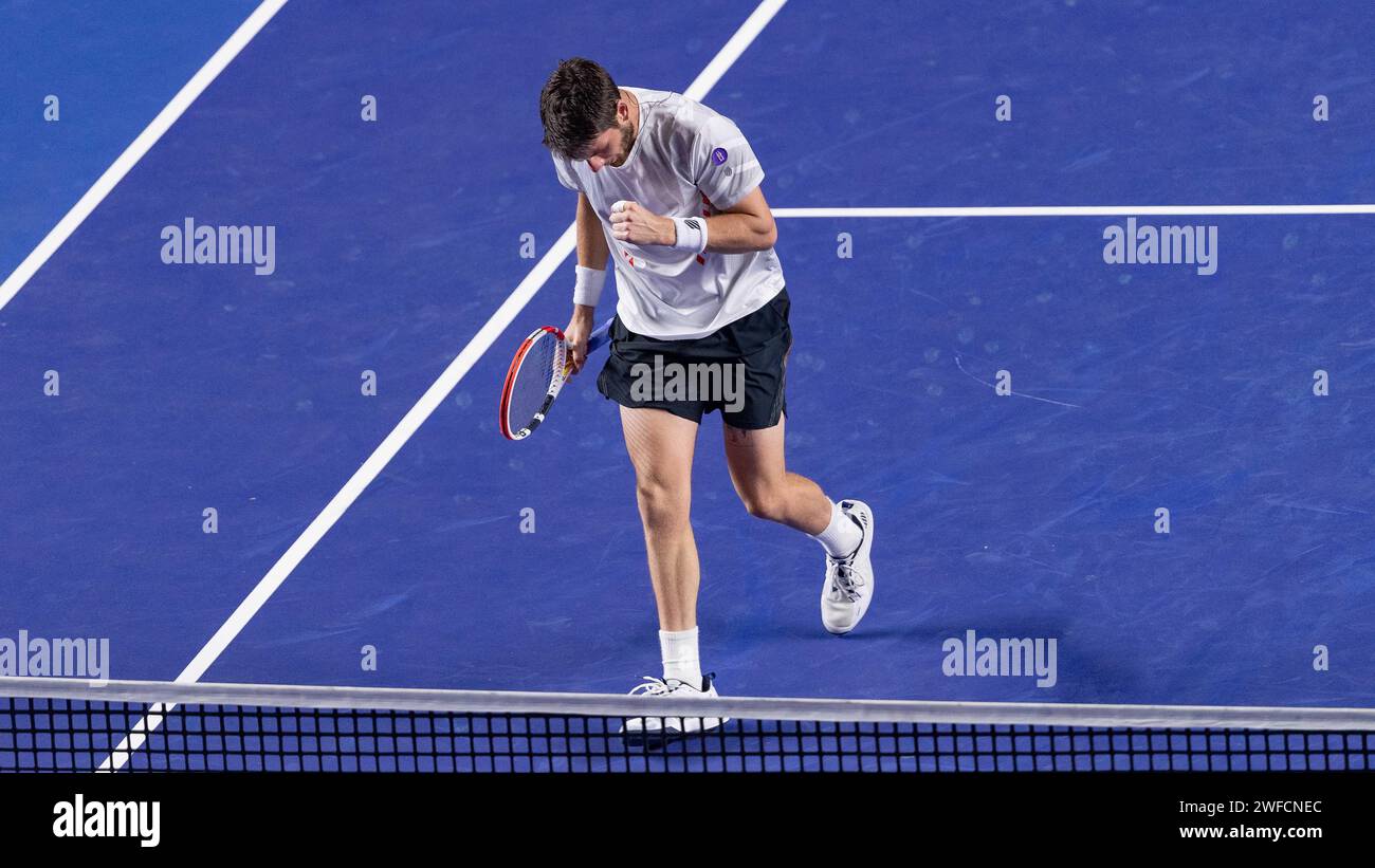 Rafael NADAL (ESP) vs Cameron NORRIE (GBR) durante il loro Singles Final Match dell'Abierto Mexicano Telcel presentado por HSBC all'Arena GNP Seguros il 26 febbraio 2022 ad Acapulco, Messico. Foto di Victor Fraile / Power Sport Images Foto Stock