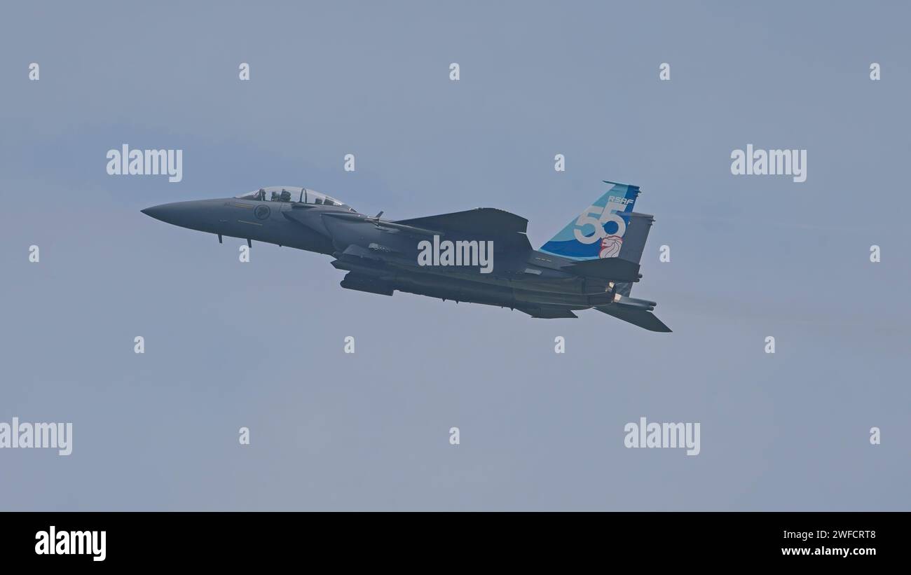 Republic of Singapore Air Force F15SG 55th Anniversary Tail Livery Foto Stock