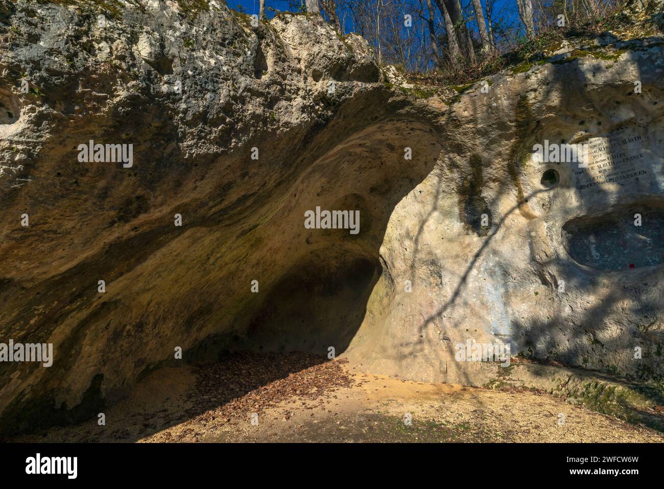 Apollocave fuori Arlesheim, Baselland hermitage, Ermitage Cave, Cantone di Baselland, Svizzera. Foto Stock