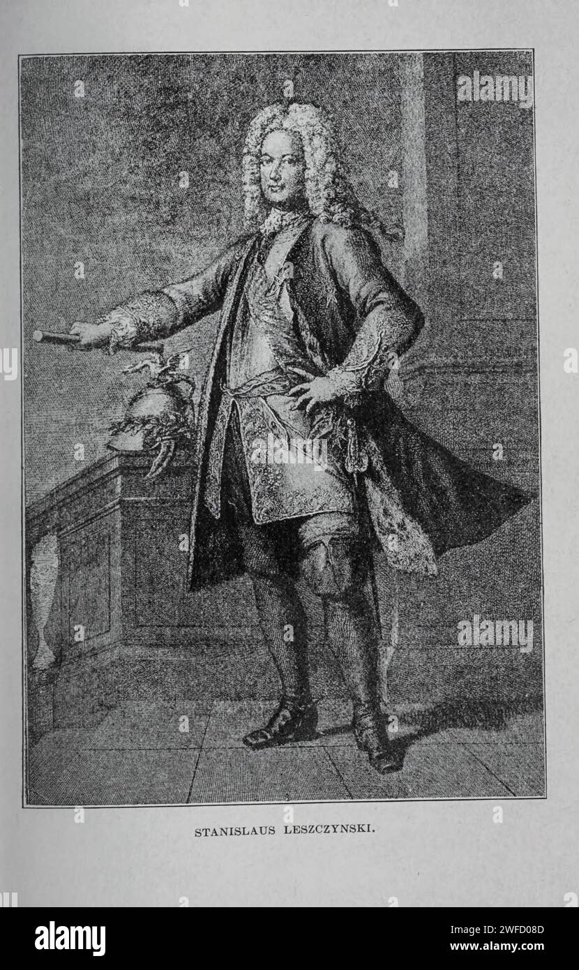 Stanislaus Leszczynski Polonia di Nevin otto Winter Stanisław i Leszczyński, anch'esso anglicizzato e latinizzato come Stanislao i, fu due volte re di Polonia e granduca di Lituania, e in varie occasioni principe di Deux-Ponts, duca di Bar e duca di Lorena. Foto Stock