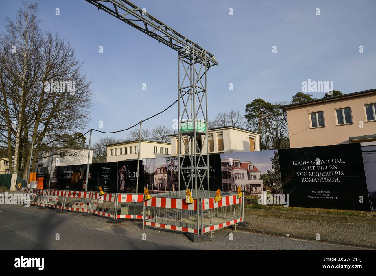 Leerstand, Häuser von US-Offizieren, Luchsweg, Grunewald, Charlottenburg-Wilmersdorf, Berlino, Deutschland Foto Stock