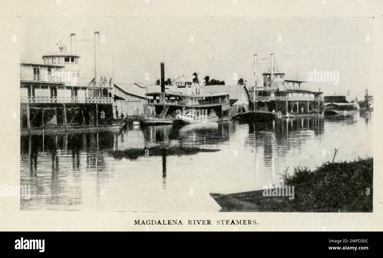 Magdalena River Steamers dall'articolo DIFFICOLTÀ DI TRAMSPORTATION AI TROPICI. Di C. P, Yeatman. Dalla rivista Engineering Magazine dedicata al progresso industriale volume XI ottobre 1897 The Engineering Magazine Co Foto Stock