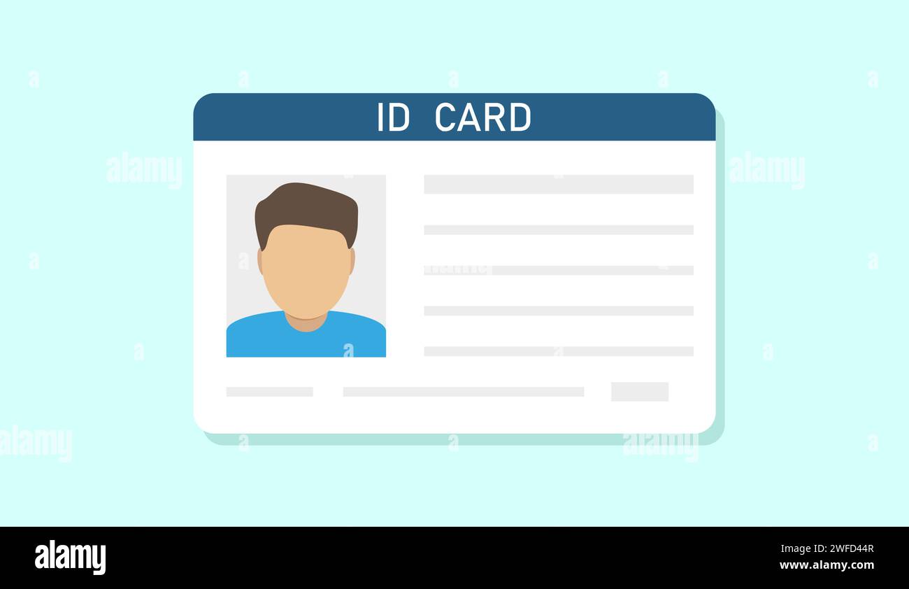 ID ID. biglietto da visita con id. Sicurezza dei dati personali. Illustrazione vettoriale. immagine stock. EPS 10. Illustrazione Vettoriale
