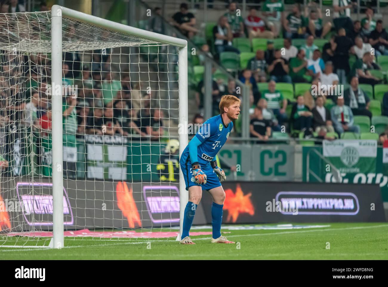 Budapest, Ungheria – 7 maggio 2022. Il portiere del Ferencvaros Adam Bogdan durante la partita ungherese OTP Bank Liga Gameweek 32 Ferencvaros vs MTK Budapest (0-3) Foto Stock