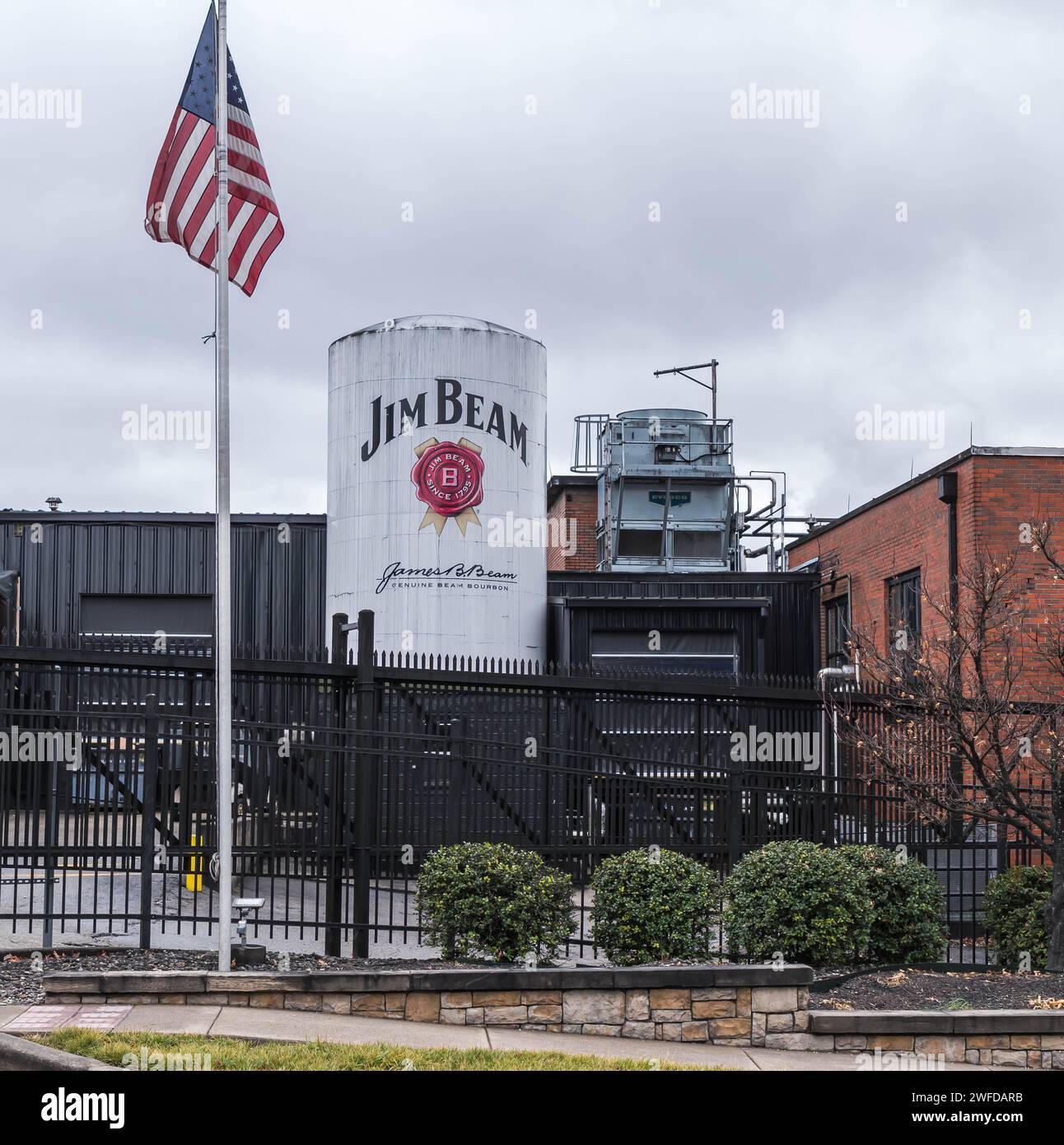 Edifici nel complesso della distilleria James Beam a Clermont, Kentucky, Stati Uniti Foto Stock