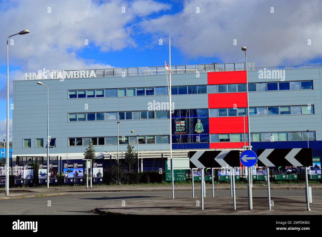 HMS Cambria, Royal Naval Reserve Unit, Roath Dock, Cardiff. Foto Stock