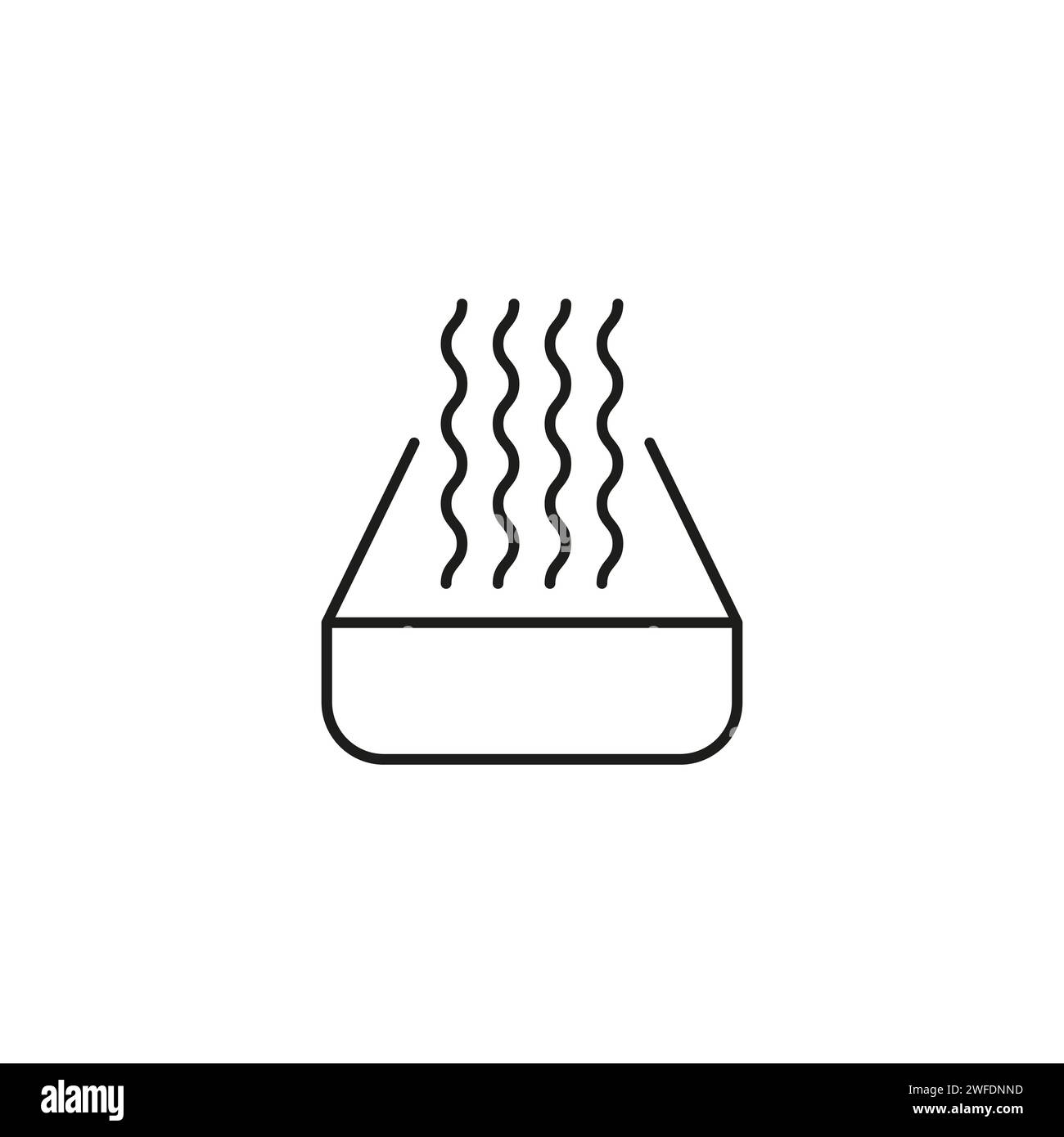 icona dell'onda di calore. ondata di fuoco calda. odore di cibo sul forno. vapore di acqua bollente sul piano cottura. Illustrazione vettoriale. immagine stock. EPS 10. Illustrazione Vettoriale