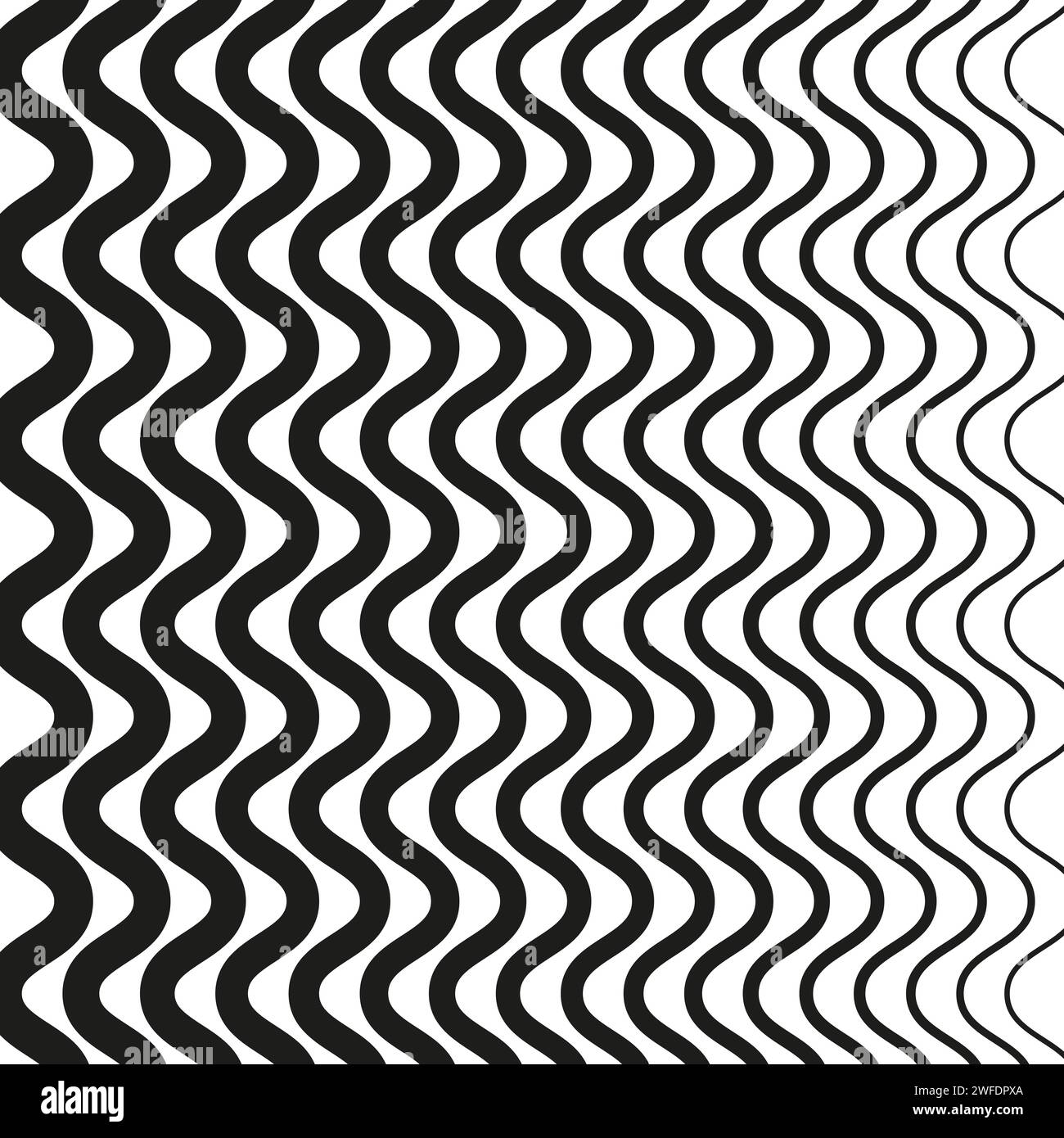 Ondulazione ripetibile, effetto zigzag. Illustrazione vettoriale. EPS 10. Immagine stock. Illustrazione Vettoriale