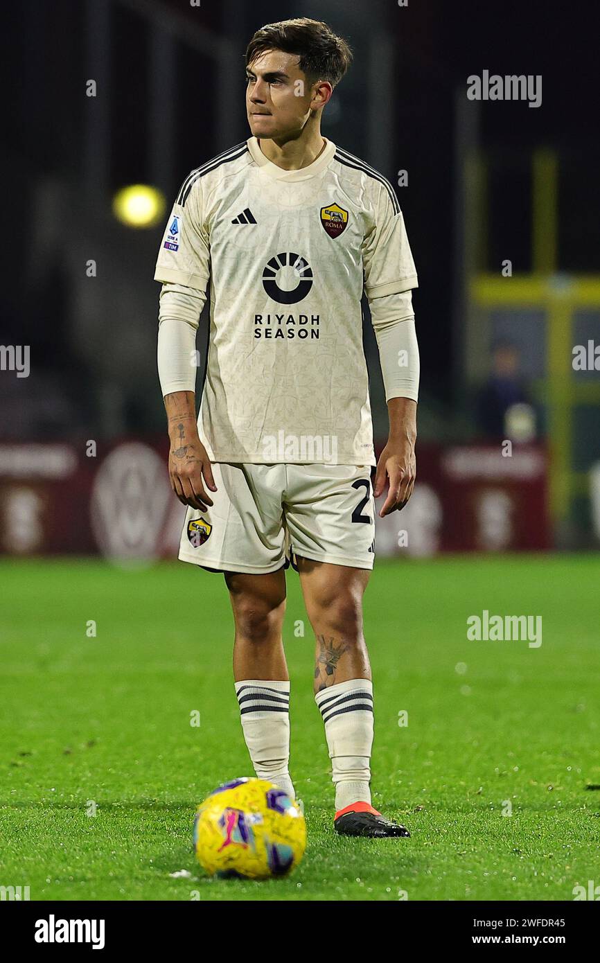 Paulo Dybala della AS Roma durante la partita di serie A tra US Salernitana e AS Roma allo stadio Arechi di Salerno (Italia), 29 gennaio 2024. Foto Stock