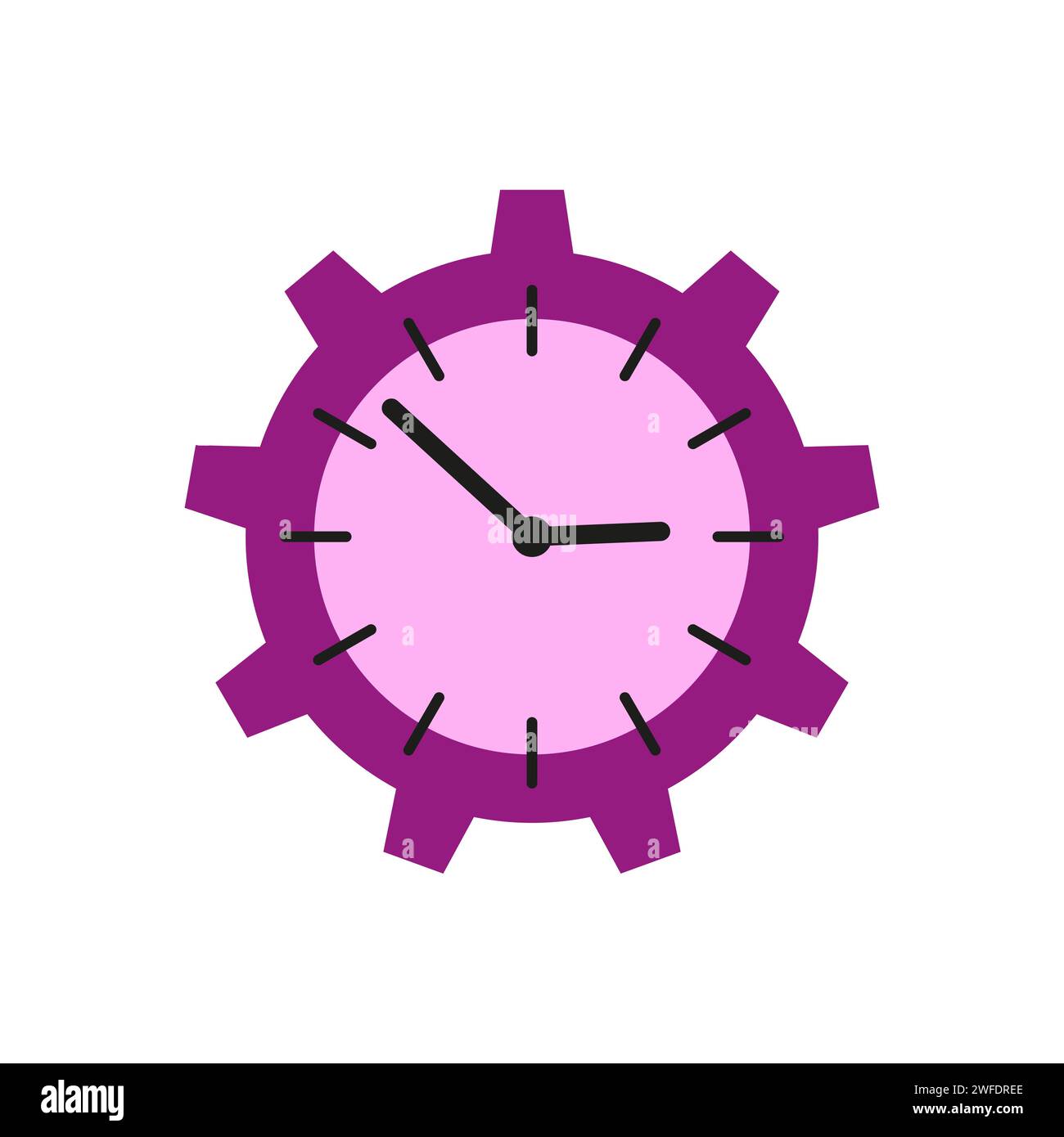 Timer, orologio, orologio, cronometro, simbolo della sveglia. Illustrazione vettoriale. EPS 10. Immagine stock. Illustrazione Vettoriale