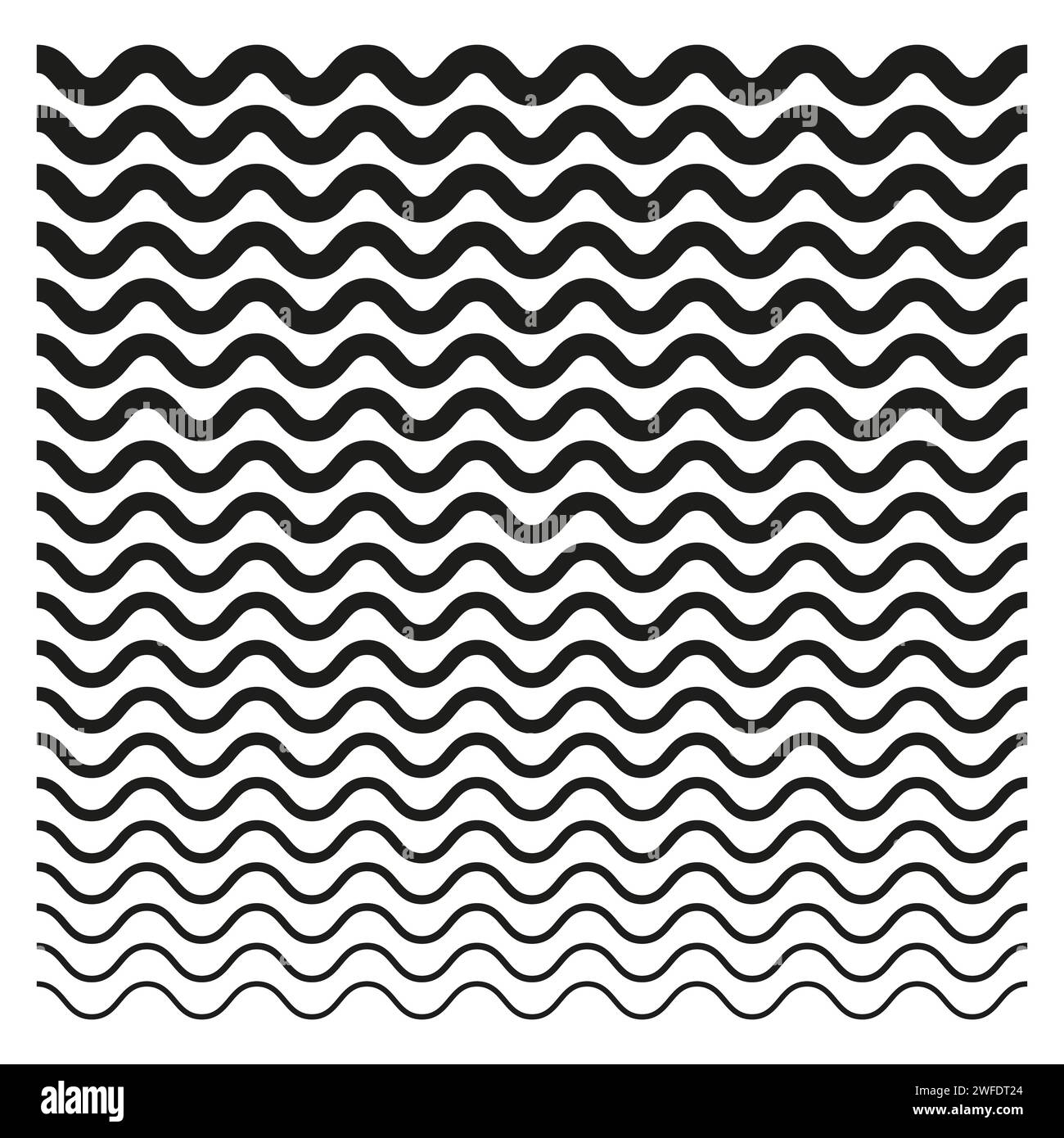 Ondulazione ripetibile, effetto zigzag. Illustrazione vettoriale. EPS 10. Immagine stock. Illustrazione Vettoriale