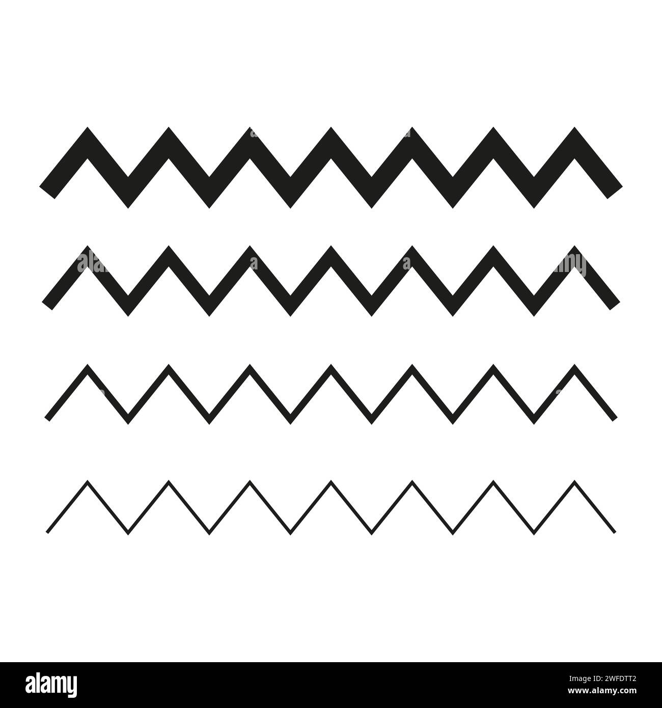 Forma a zig zag. Illustrazione vettoriale. EPS 10. Immagine stock. Illustrazione Vettoriale