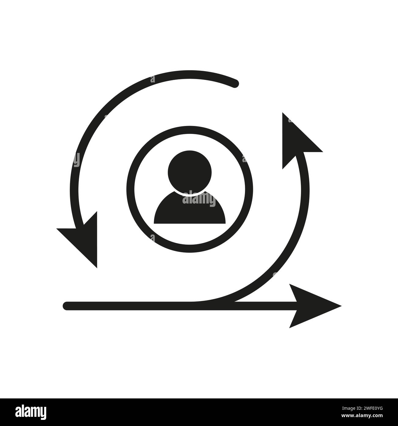 Agile, icona manager. Elemento di marketing icona. Illustrazione vettoriale. EPS 10. Immagine stock. Illustrazione Vettoriale