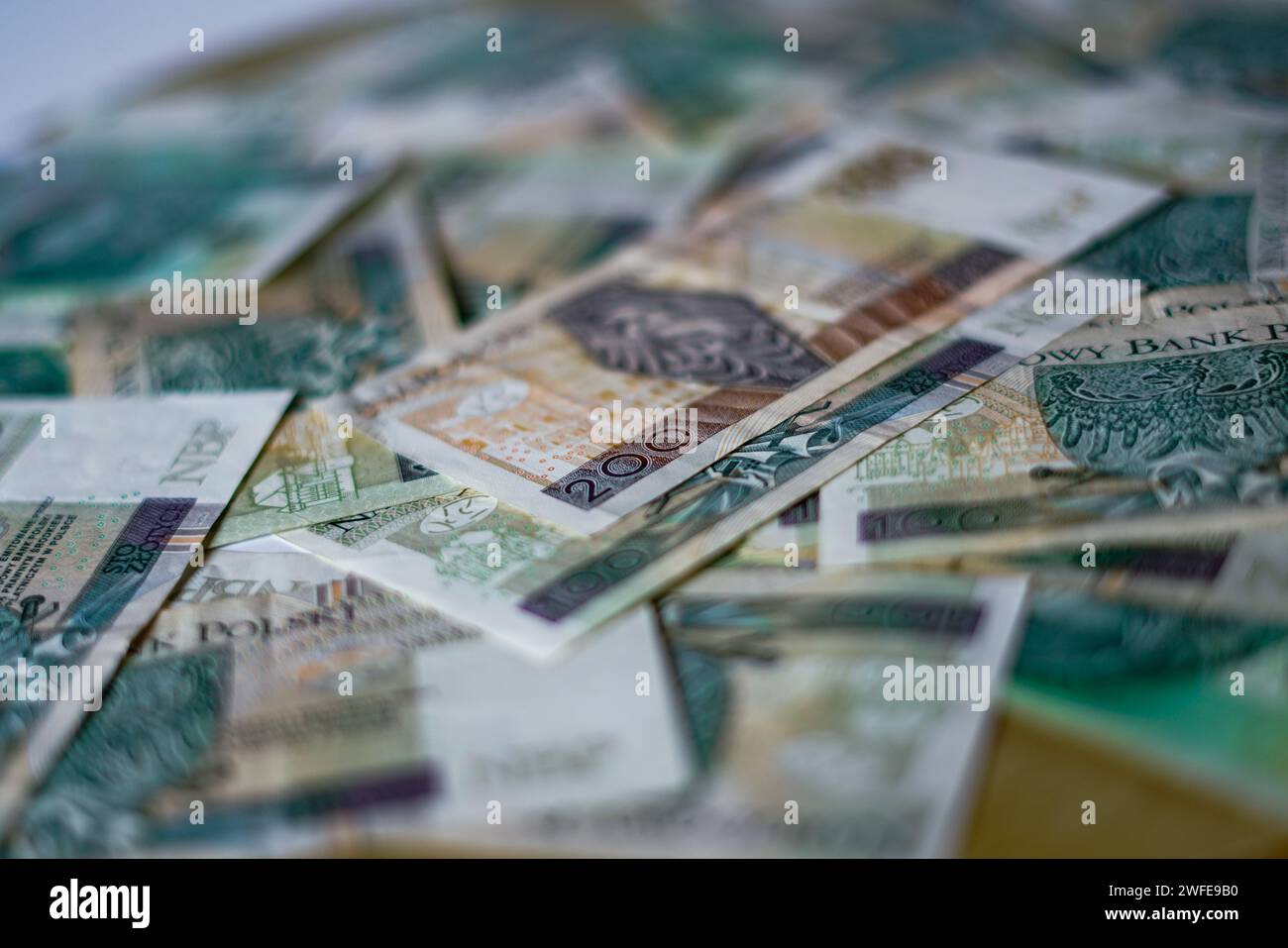 Banconote polacche. Fare piani finanziari. Foto Stock