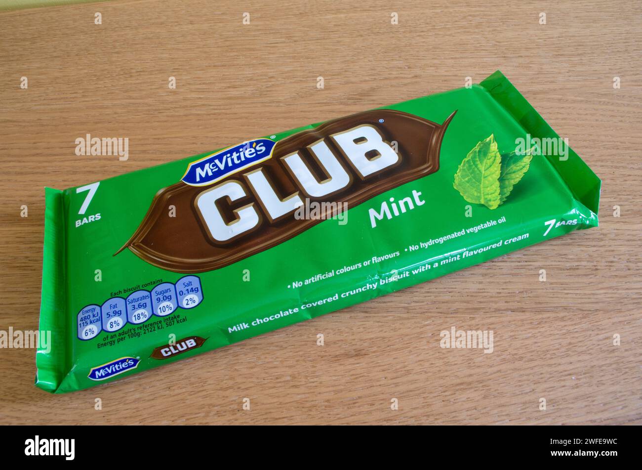 Biscotti al cioccolato MC Vitie's Club con gusto alla menta Foto Stock