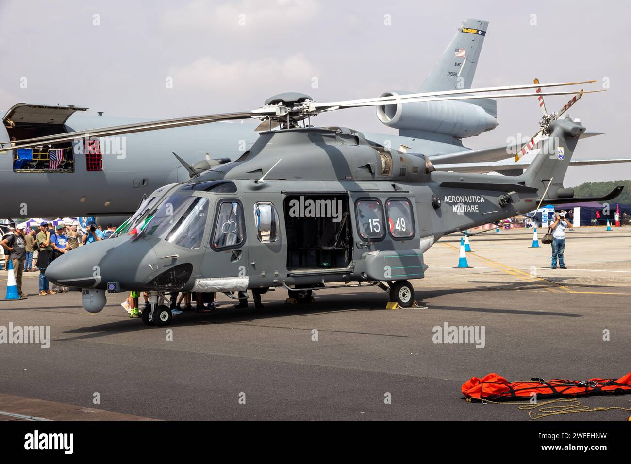 Elicottero da combattimento AgustaWestland AW139 (HH-139A) in mostra presso la base aerea RAF di Fairford. Regno Unito - 13 luglio 2018 Foto Stock