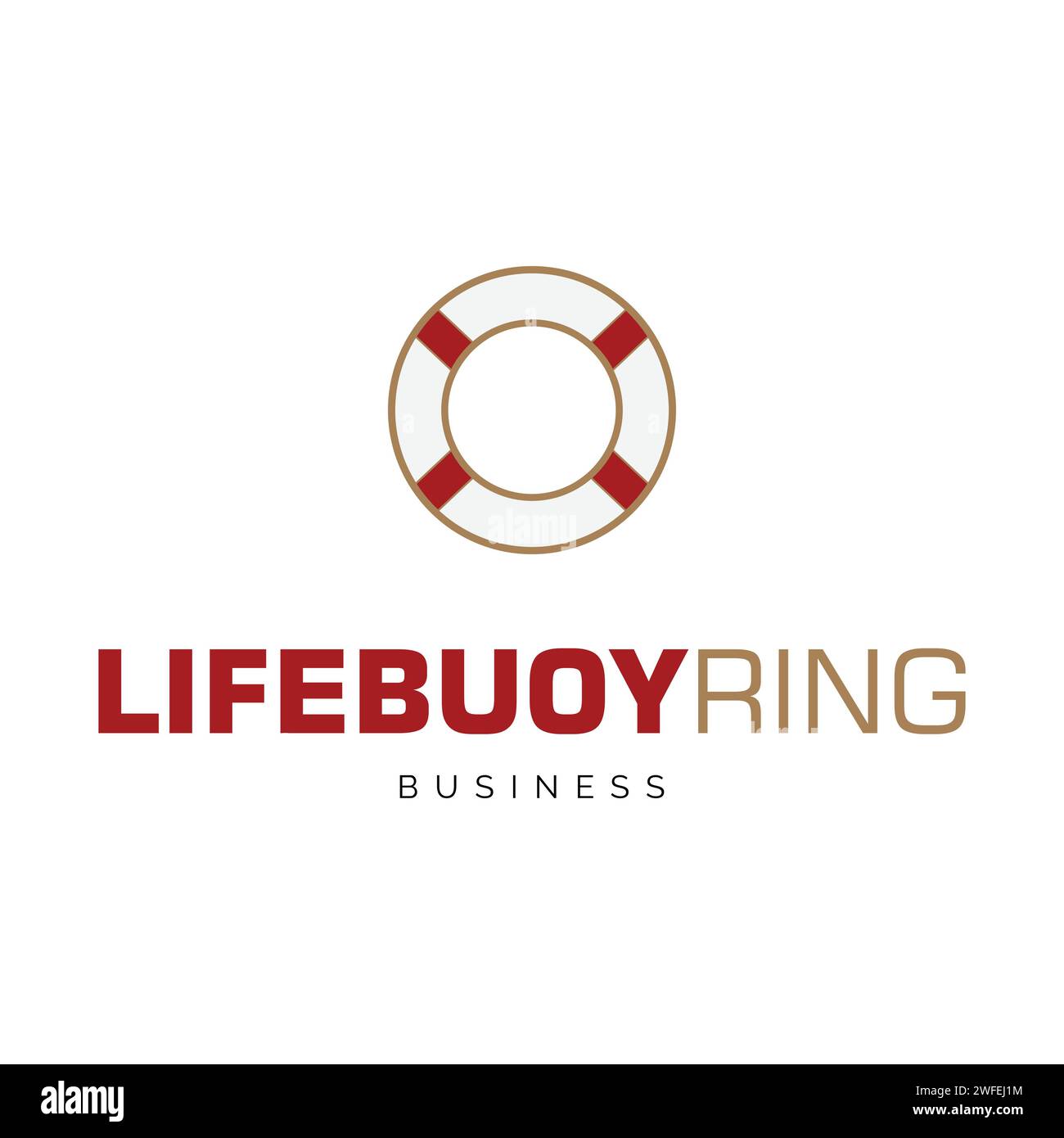 Modello di design con logo icona Life Buoy Ring Illustrazione Vettoriale