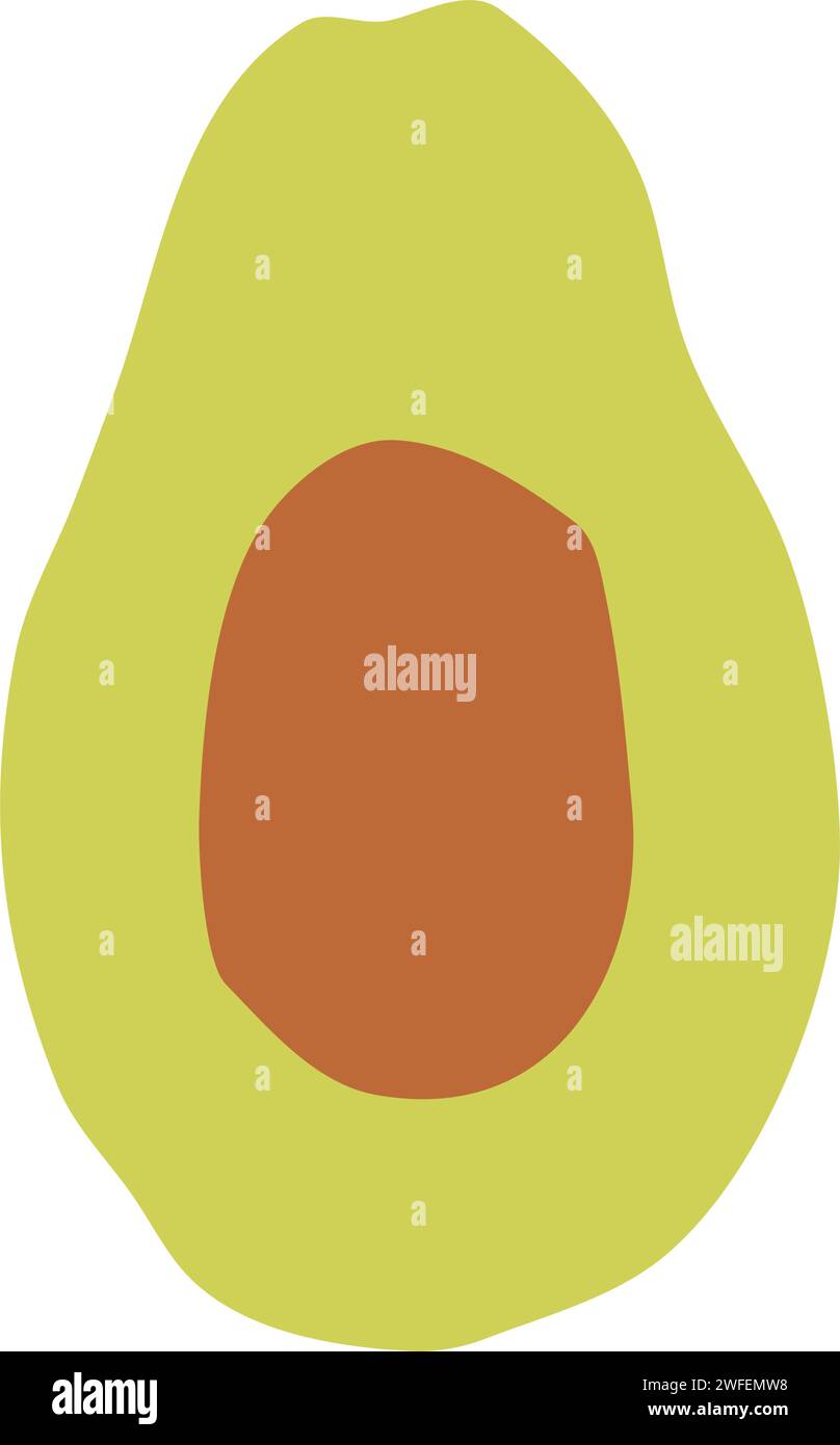 Metà di Avocado illustrazione vettoriale Illustrazione Vettoriale