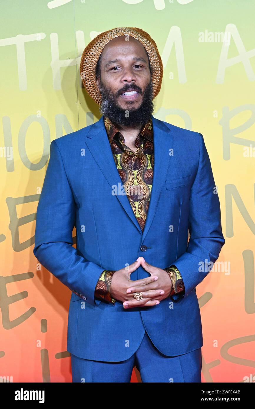 Londra, Regno Unito. 30 gennaio 2024. Ziggy Marley partecipa alla premiere britannica di Bob Marley: One Love al BMX IMAX di Londra. Credito: Vedere li/Picture Capital/Alamy Live News Foto Stock