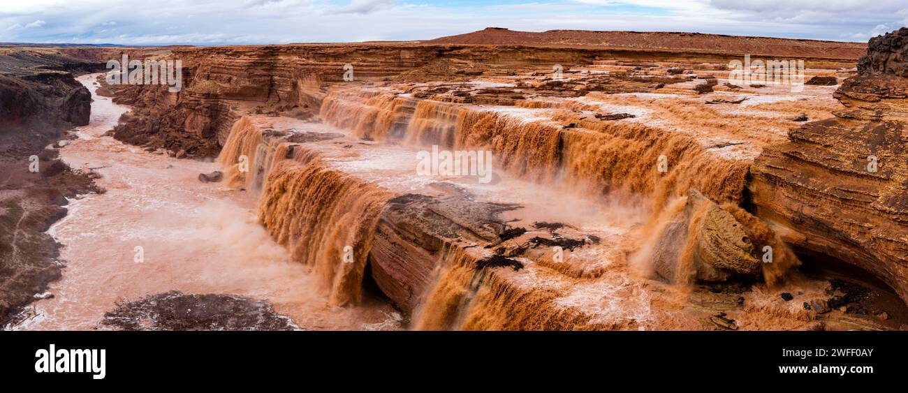 Grand Falls of the Little Colorado River, Navajo Nation, Cameron, Arizona, USA Foto Stock