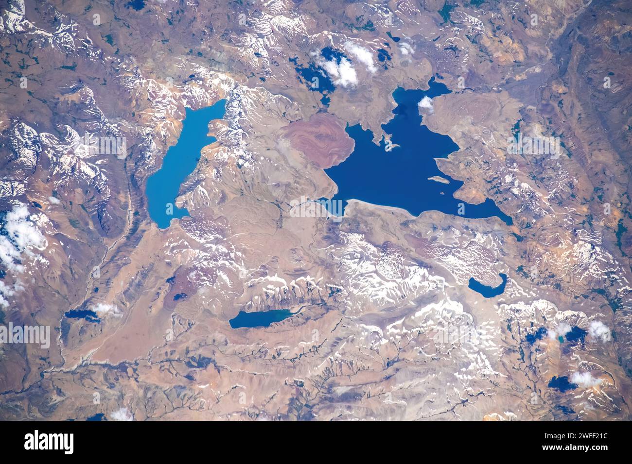 Paesaggio con specchi d'acqua, Argentina Foto Stock
