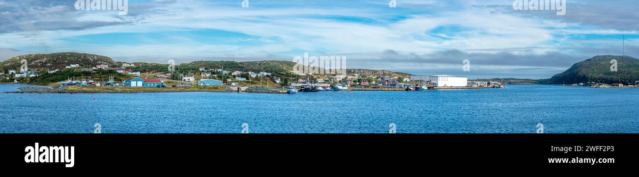 Mare e costa, porto di Sant'Antonio, Terranova, Canada Foto Stock