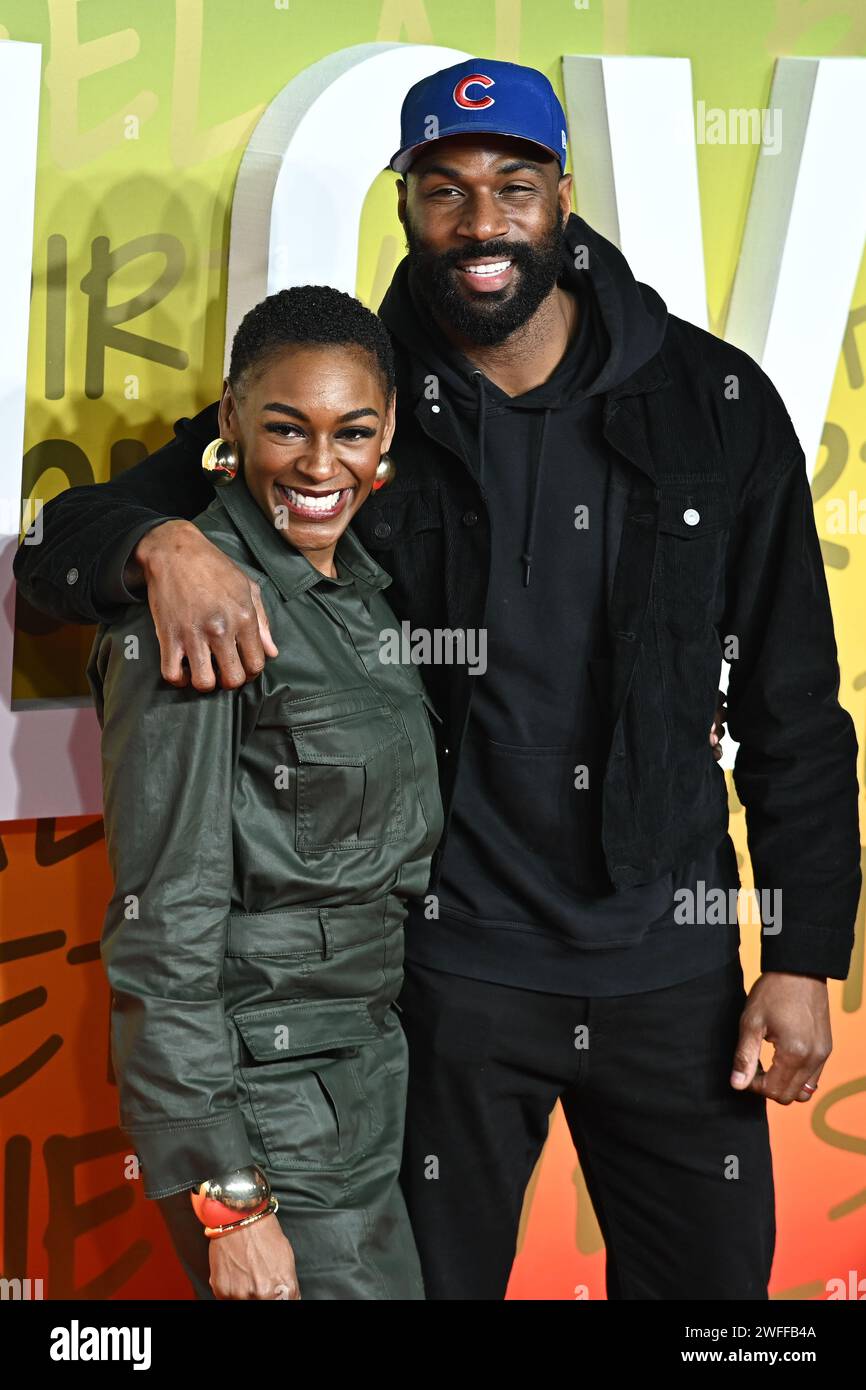 Londra, Regno Unito. 30 gennaio 2024. Perri Shakes Drayton e Mike Edwards partecipano alla premiere britannica di Bob Marley: One Love al BMX IMAX di Londra. Credito: Vedere li/Picture Capital/Alamy Live News Foto Stock