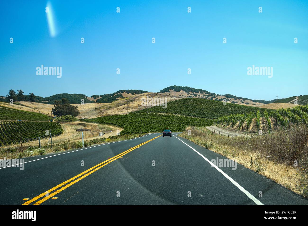 Guida sulle strade della Napa Valley - California, USA Foto Stock