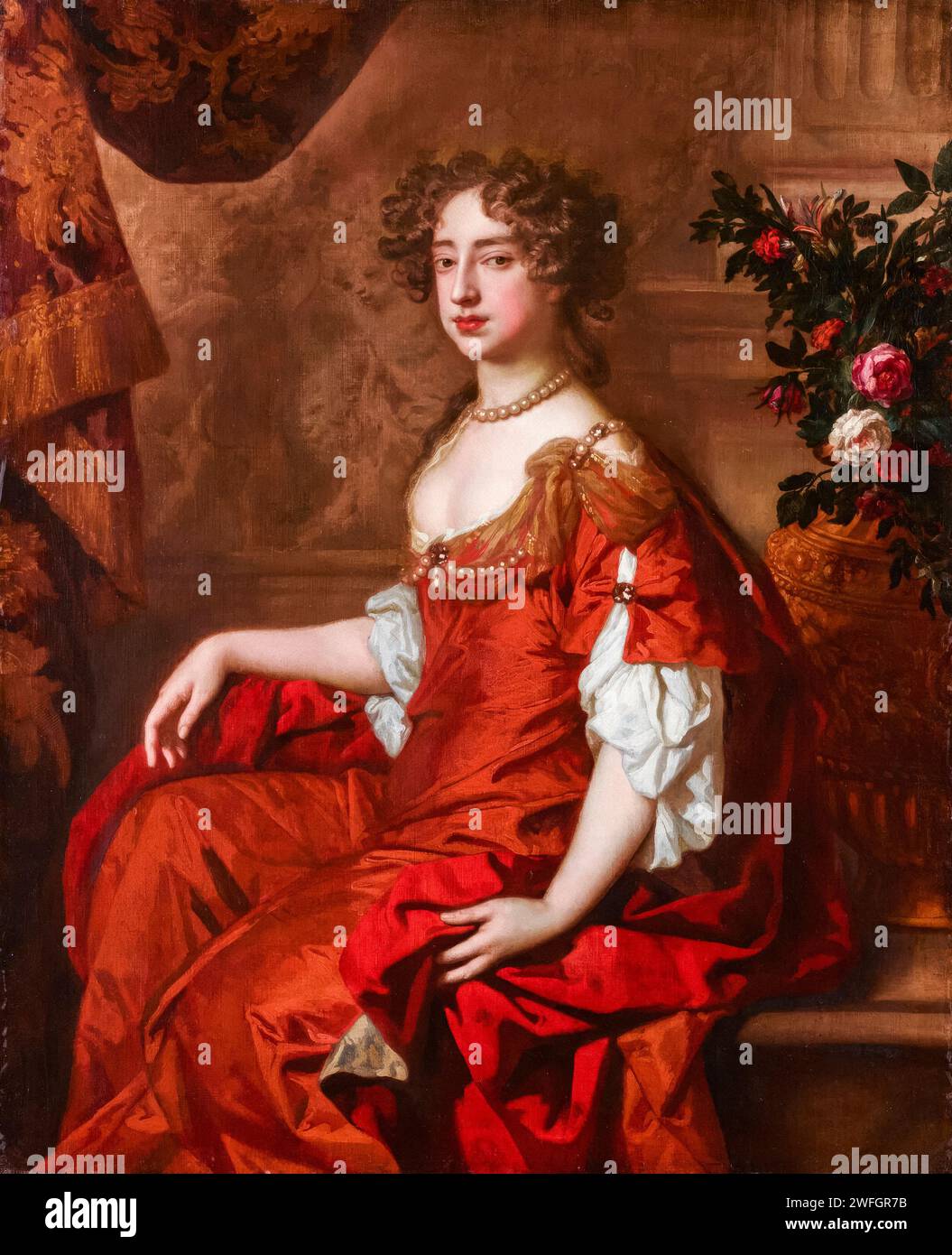 Maria Stuart (1662-1694), Regina Maria II d'Inghilterra (1689-1694), ritratto dipinto ad olio su tela di Sir Peter Lely, circa 1677 Foto Stock