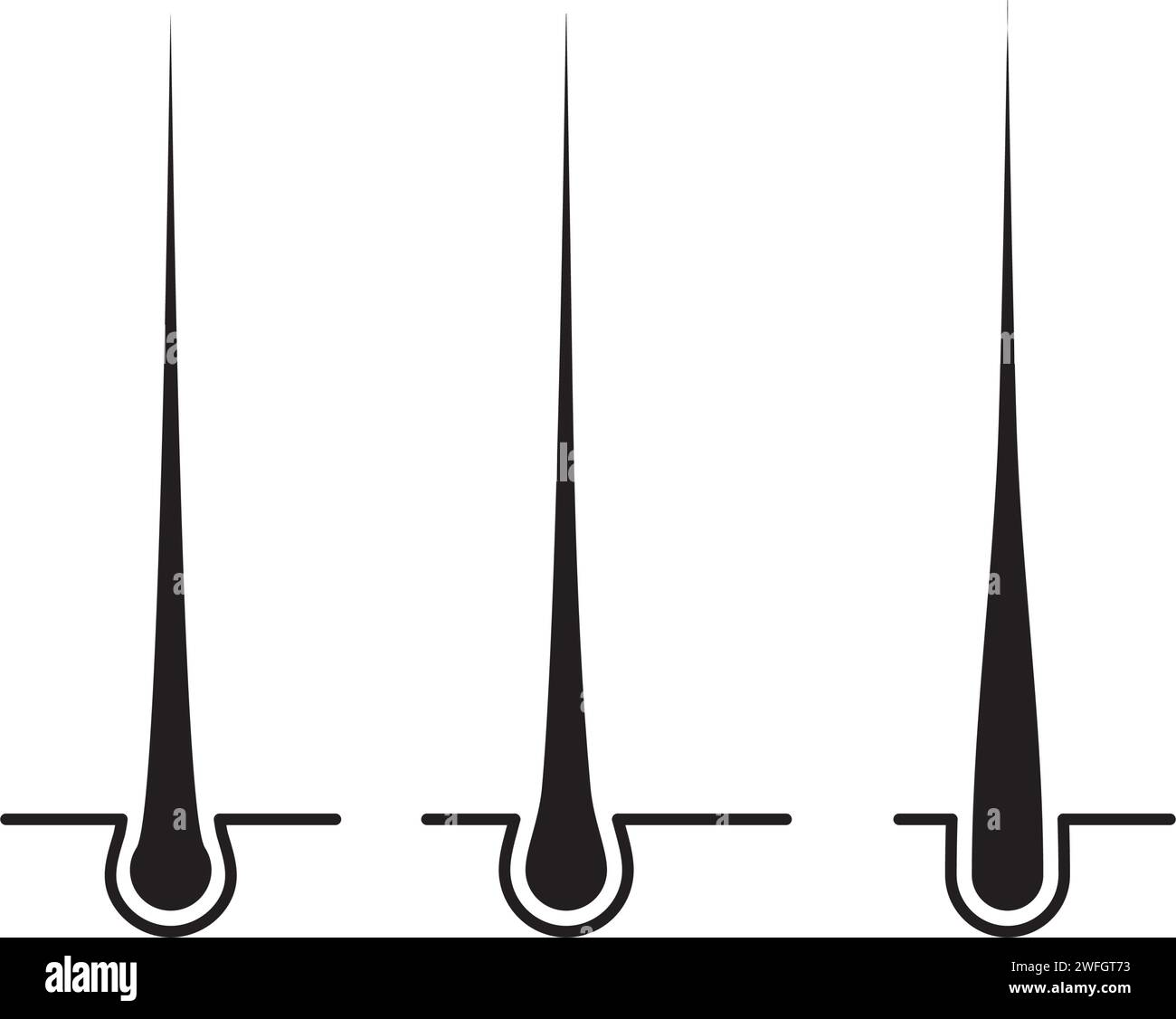 Icona dei capelli disegno illustrativo vettoriale modello di logo Illustrazione Vettoriale