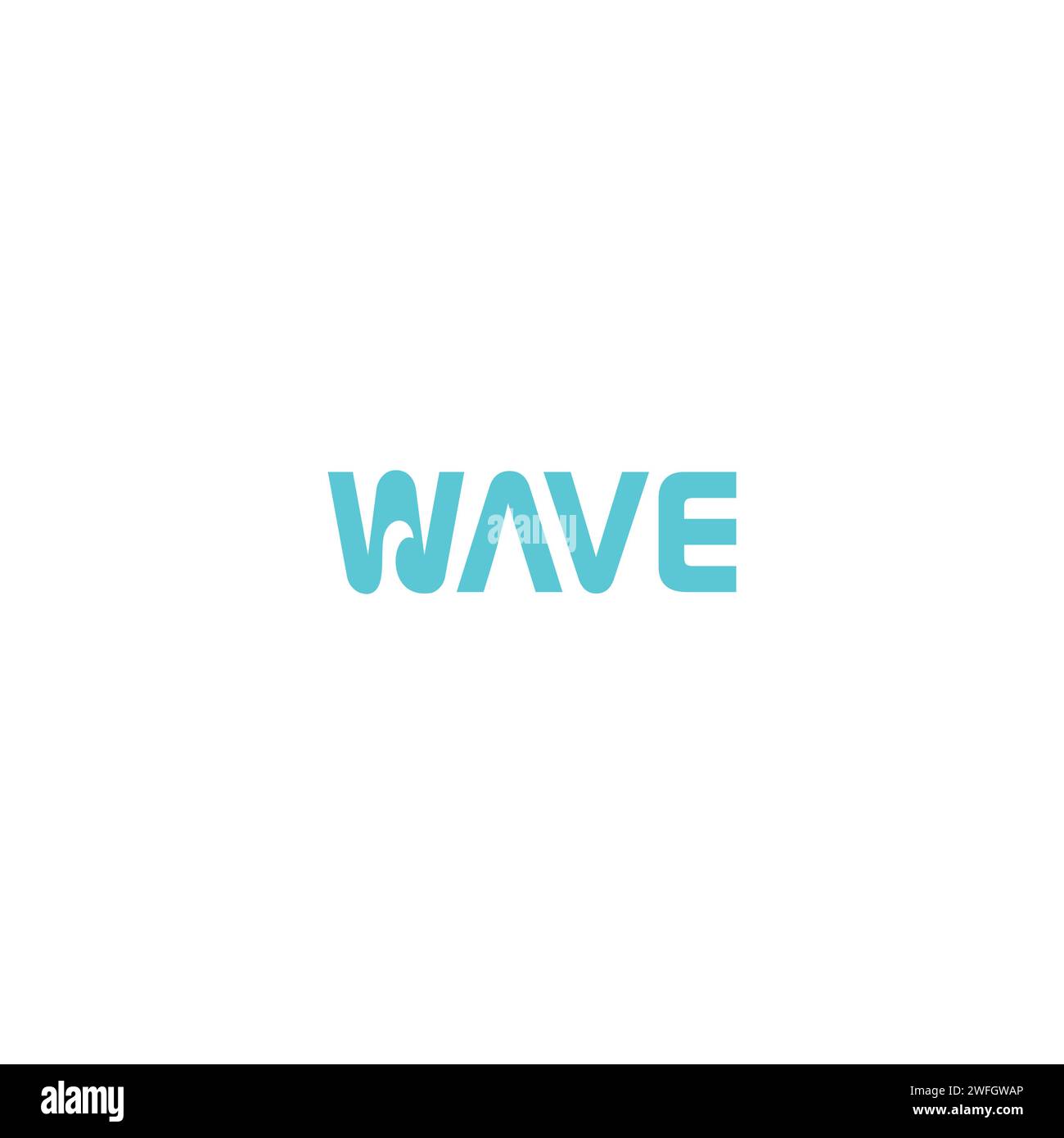 Logo WAVE. Vettore Ocean Logo Illustrazione Vettoriale