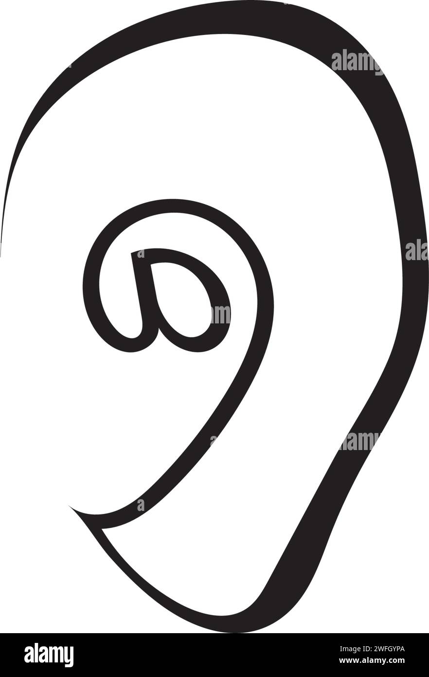 Modello di logo per il design di illustrazioni vettoriali udenti Illustrazione Vettoriale