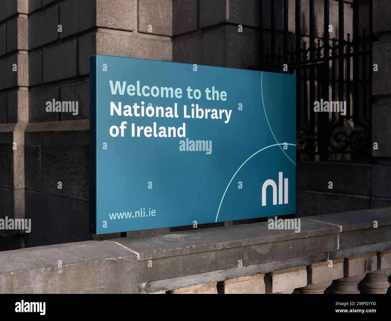 La Biblioteca Nazionale d'Irlanda, città di Dublino, Irlanda. Foto Stock