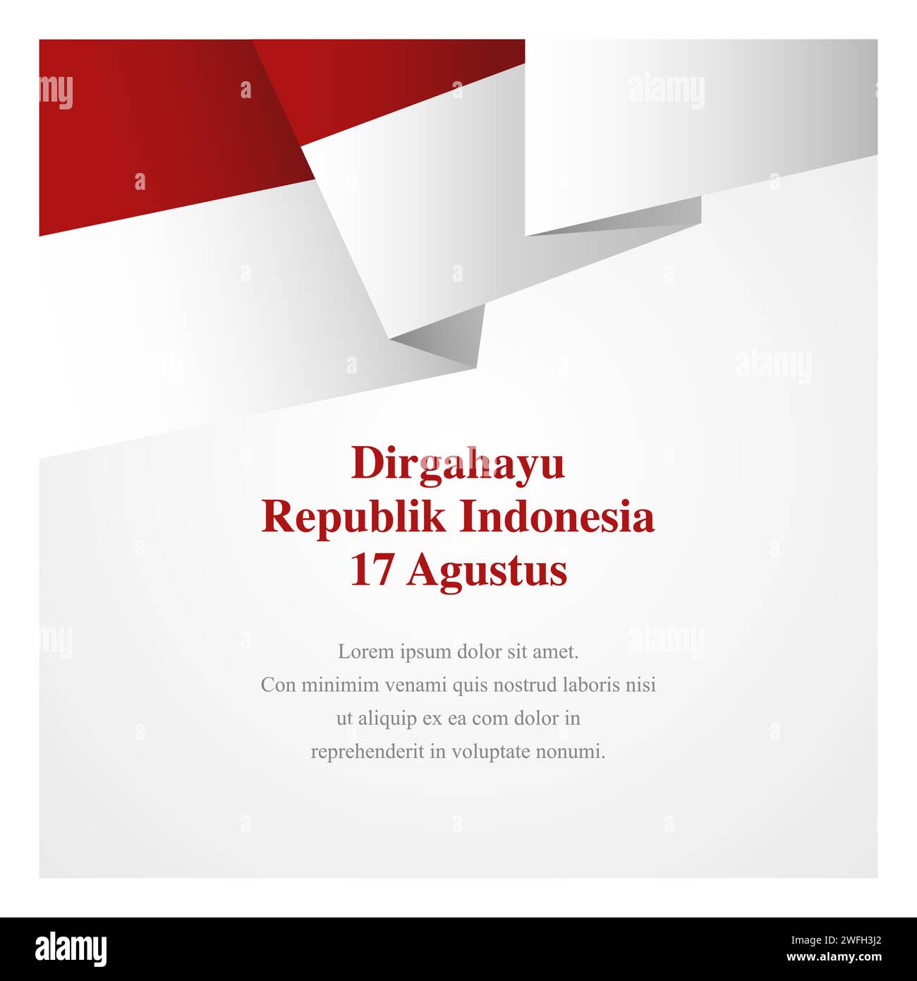 Insegna della Repubblica di Indonesia, il significato del testo della copia è longevità Repubblica di Indonesia Illustrazione Vettoriale