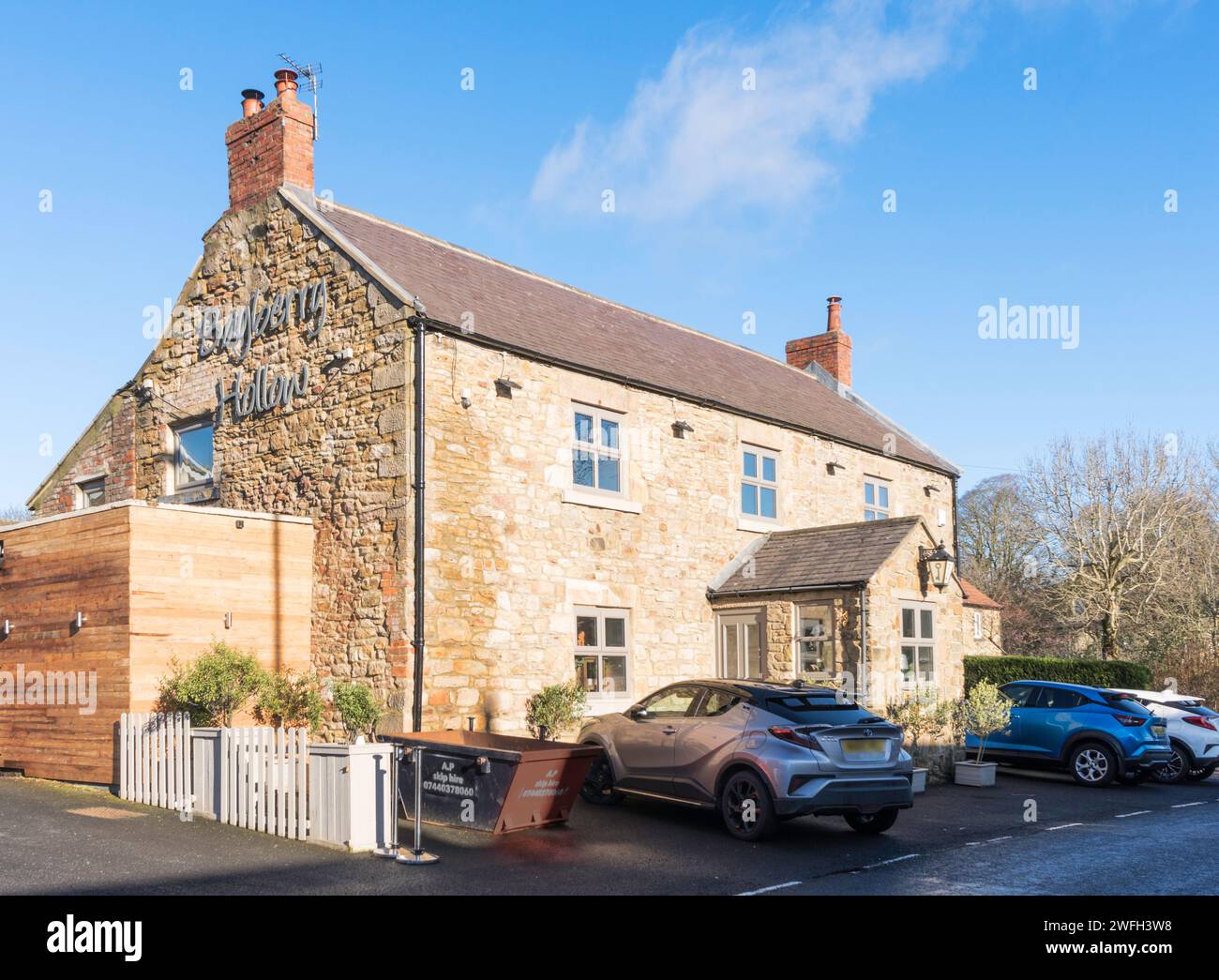 The Bayberry Hollow Cafe, ex pub Pack Horse, a Tanfield, Co. Durham, Inghilterra, Regno Unito Foto Stock